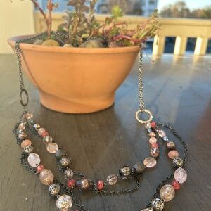Elegant Multi-Color Beaded Necklace